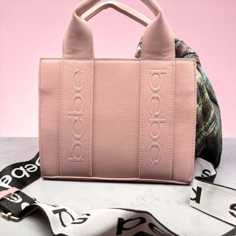 Bebe Hana Mini Satchel Crossbody Bag Pink